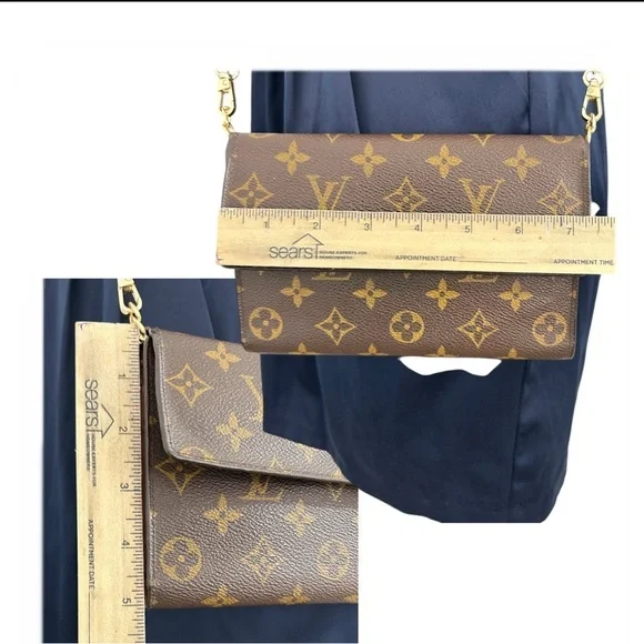 Vintage LOUIS VUITTON Monogram Canvas Passport Trifold Wallet Brown Authentic - Picture 16 of 17